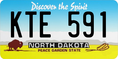 ND license plate KTE591