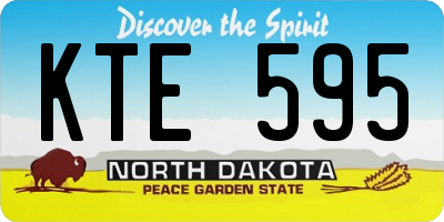 ND license plate KTE595