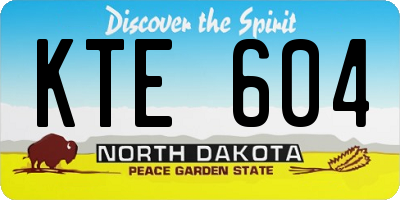 ND license plate KTE604