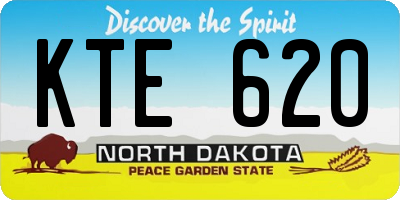 ND license plate KTE620