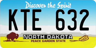 ND license plate KTE632