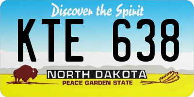 ND license plate KTE638