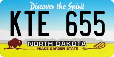 ND license plate KTE655