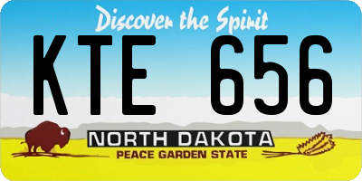 ND license plate KTE656