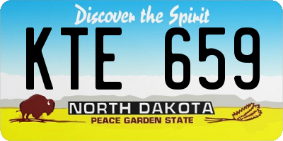ND license plate KTE659