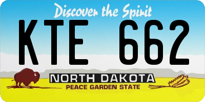 ND license plate KTE662