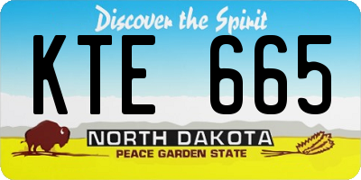 ND license plate KTE665