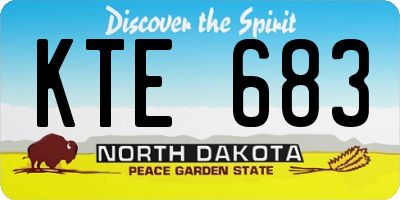 ND license plate KTE683