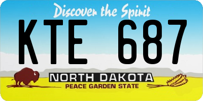 ND license plate KTE687