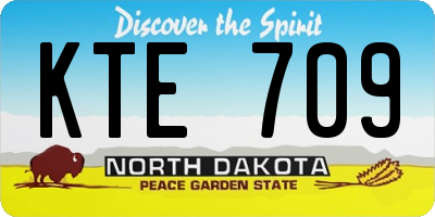 ND license plate KTE709