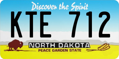 ND license plate KTE712