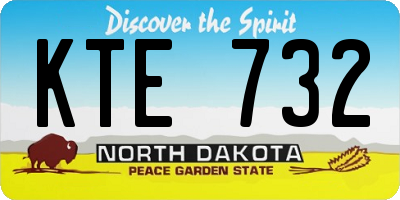 ND license plate KTE732