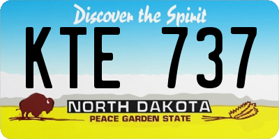 ND license plate KTE737
