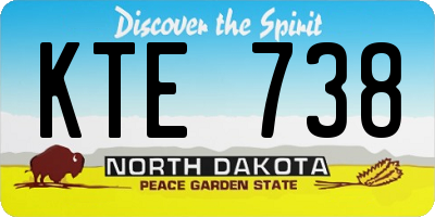 ND license plate KTE738