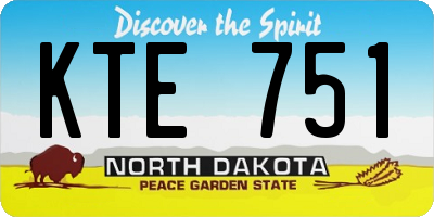 ND license plate KTE751