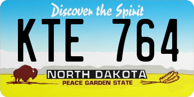 ND license plate KTE764