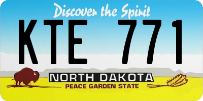 ND license plate KTE771