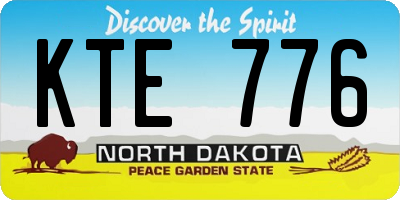 ND license plate KTE776