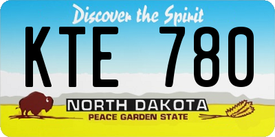 ND license plate KTE780