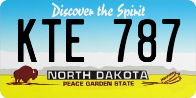 ND license plate KTE787