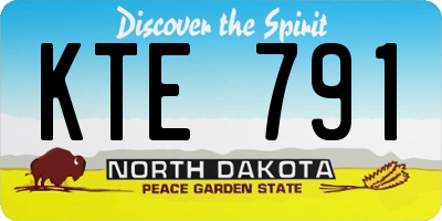 ND license plate KTE791