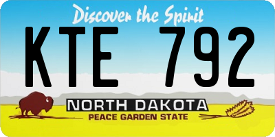 ND license plate KTE792