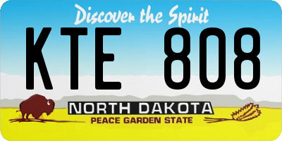 ND license plate KTE808