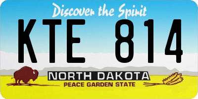 ND license plate KTE814