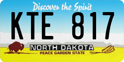 ND license plate KTE817