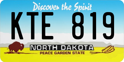 ND license plate KTE819