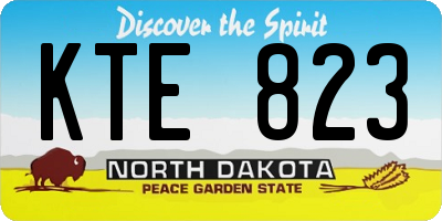 ND license plate KTE823