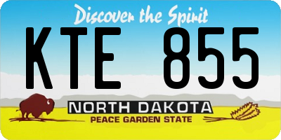 ND license plate KTE855