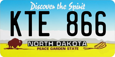 ND license plate KTE866