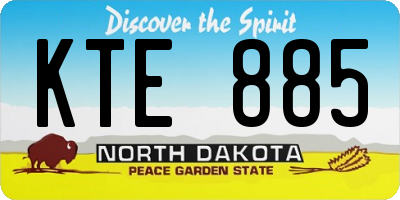 ND license plate KTE885
