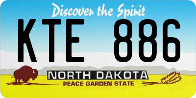 ND license plate KTE886