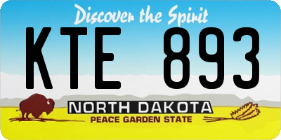 ND license plate KTE893