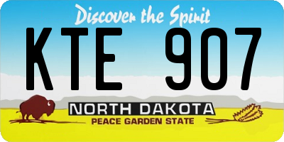 ND license plate KTE907