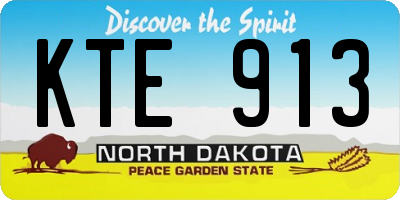 ND license plate KTE913