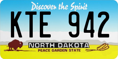 ND license plate KTE942