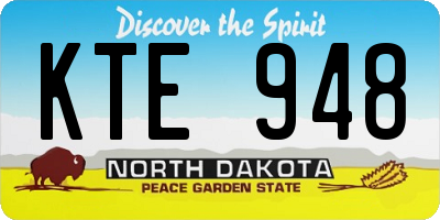 ND license plate KTE948