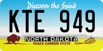 ND license plate KTE949