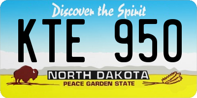 ND license plate KTE950