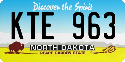 ND license plate KTE963