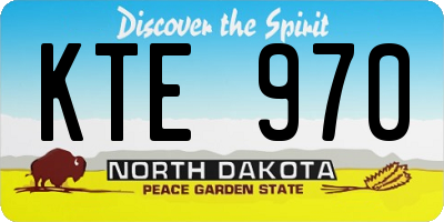 ND license plate KTE970
