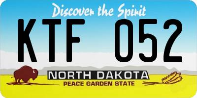 ND license plate KTF052