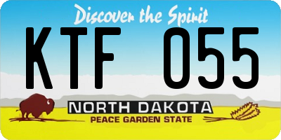 ND license plate KTF055