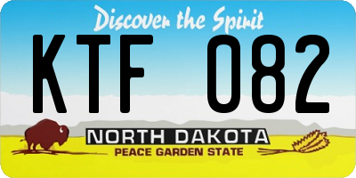 ND license plate KTF082