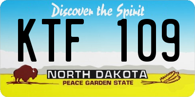 ND license plate KTF109