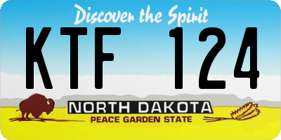 ND license plate KTF124