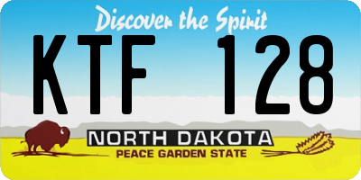 ND license plate KTF128